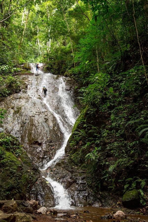 Costa Rica rainforest waterfall during Green Season